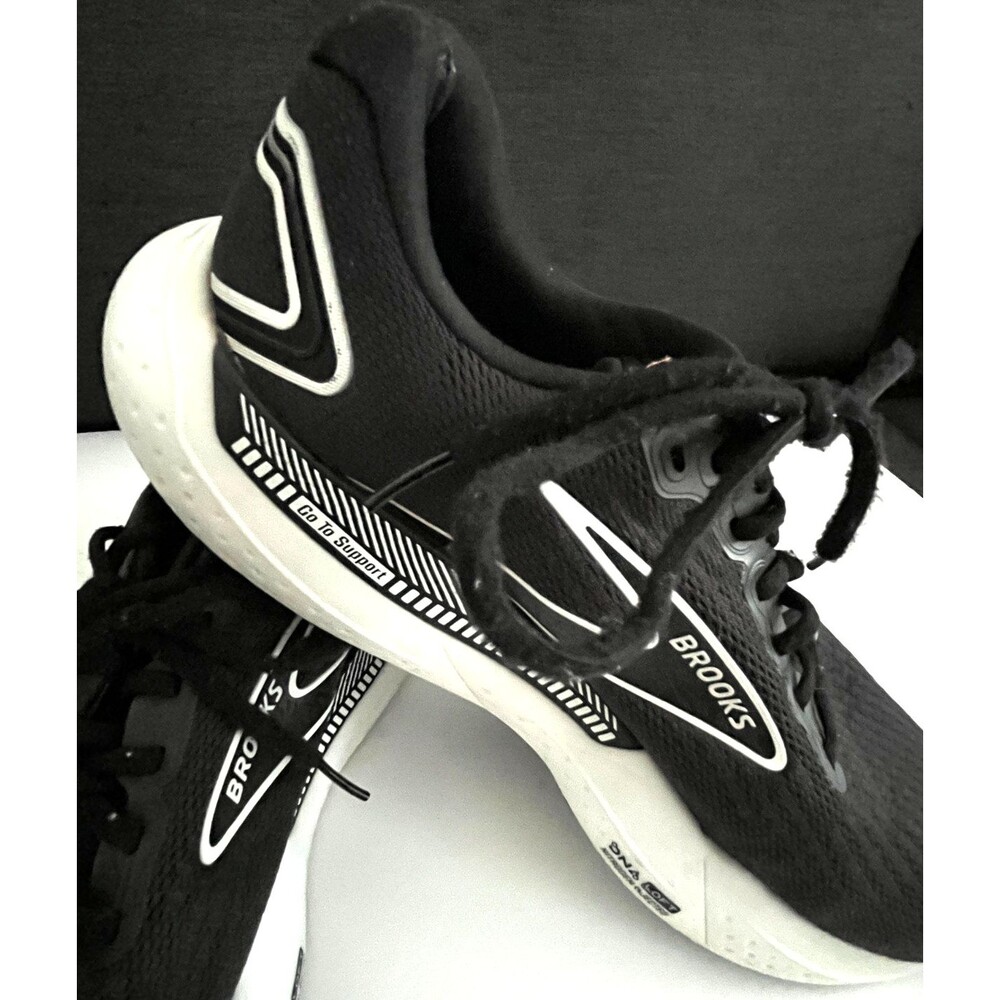 Brooks GTS 21 Mens US 12 D Black White Running Shoe DNA Loft Read Description